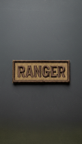 Coyote tan ranger tab patch
