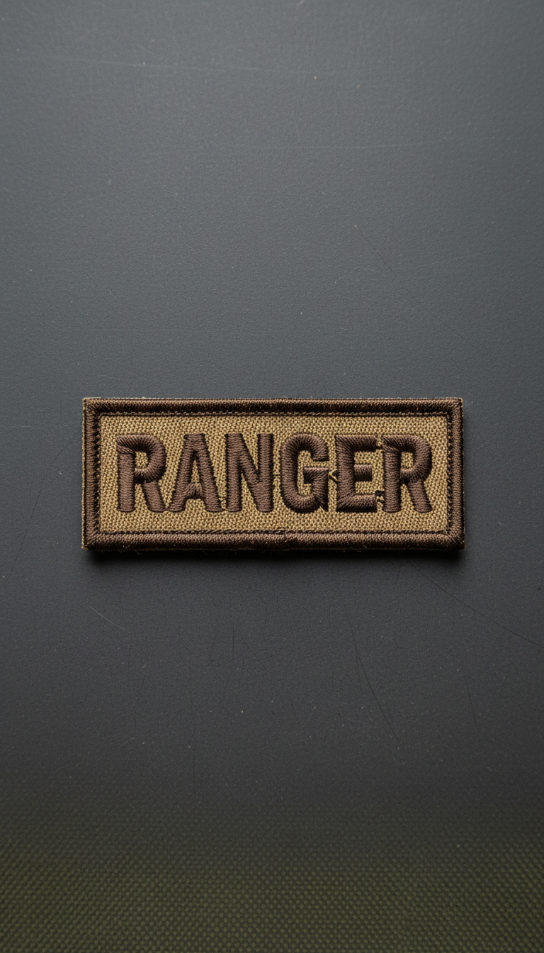 Coyote tan ranger tab patch